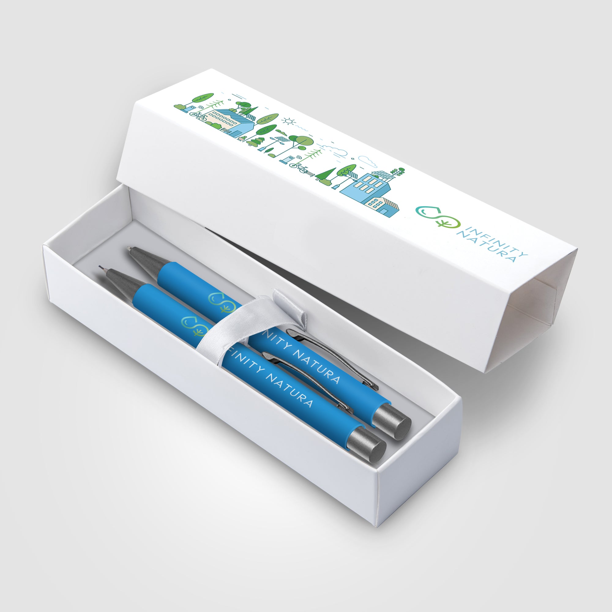 Bowie Pen & Pencil Gift Set - ColorJet on Pen, Pencil & Box-zoom-4