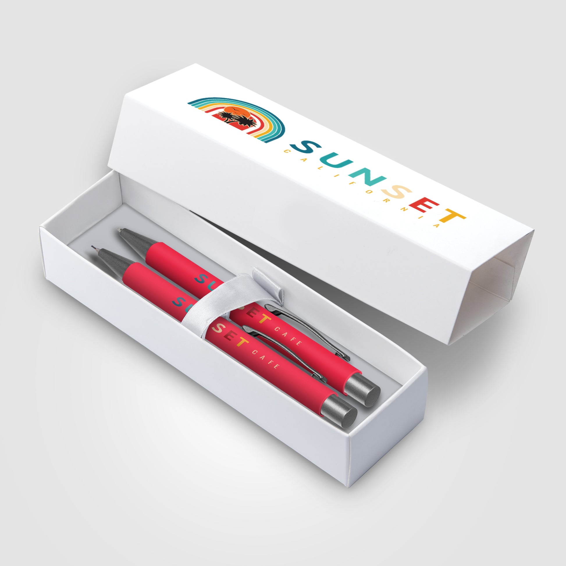 Bowie Pen & Pencil Gift Set - ColorJet on Pen, Pencil & Box-5