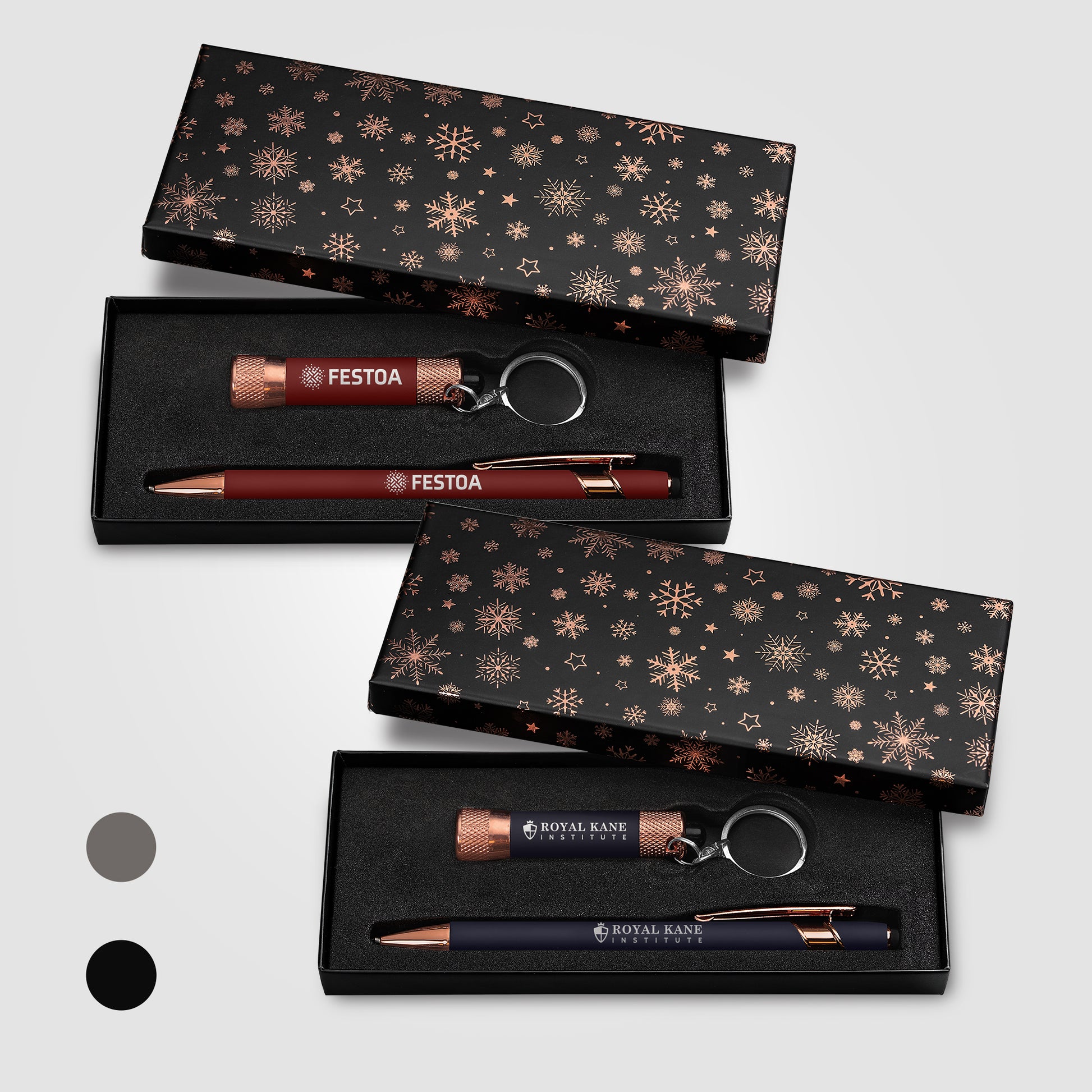 Ellipse & Chroma Rose Gold Snowflake Gift Set - Laser-1