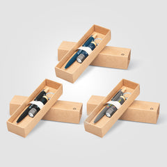 Image of the Reborn Recycled Aluminum Bamboo Accented Pen & Flashlight Gift Set - Full Color Inkjet promotional product, SKU GQN-C.