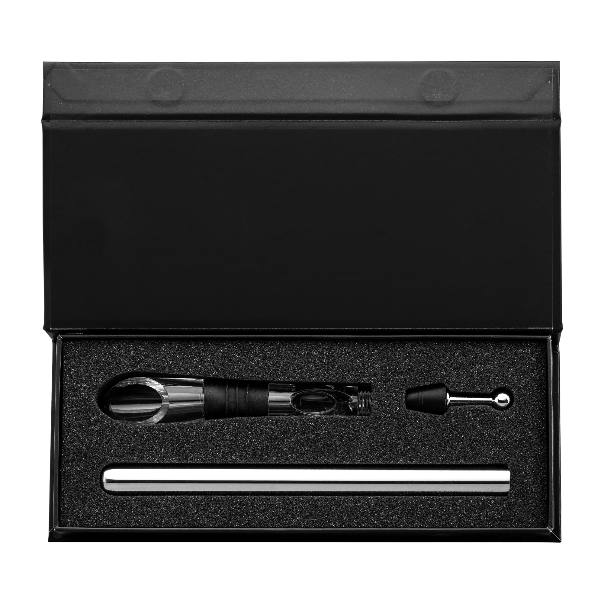 Image of the Neve Recycled Stainless Steel Wine Chiller Set & Gift Box - 2 pcs promotional product, SKU HAJ.