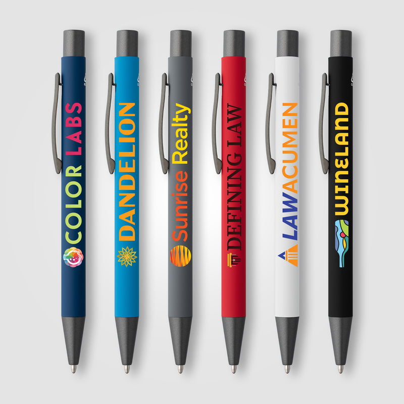 Bowie Recycled Aluminum Softy Pen - ColorJet-zoom-