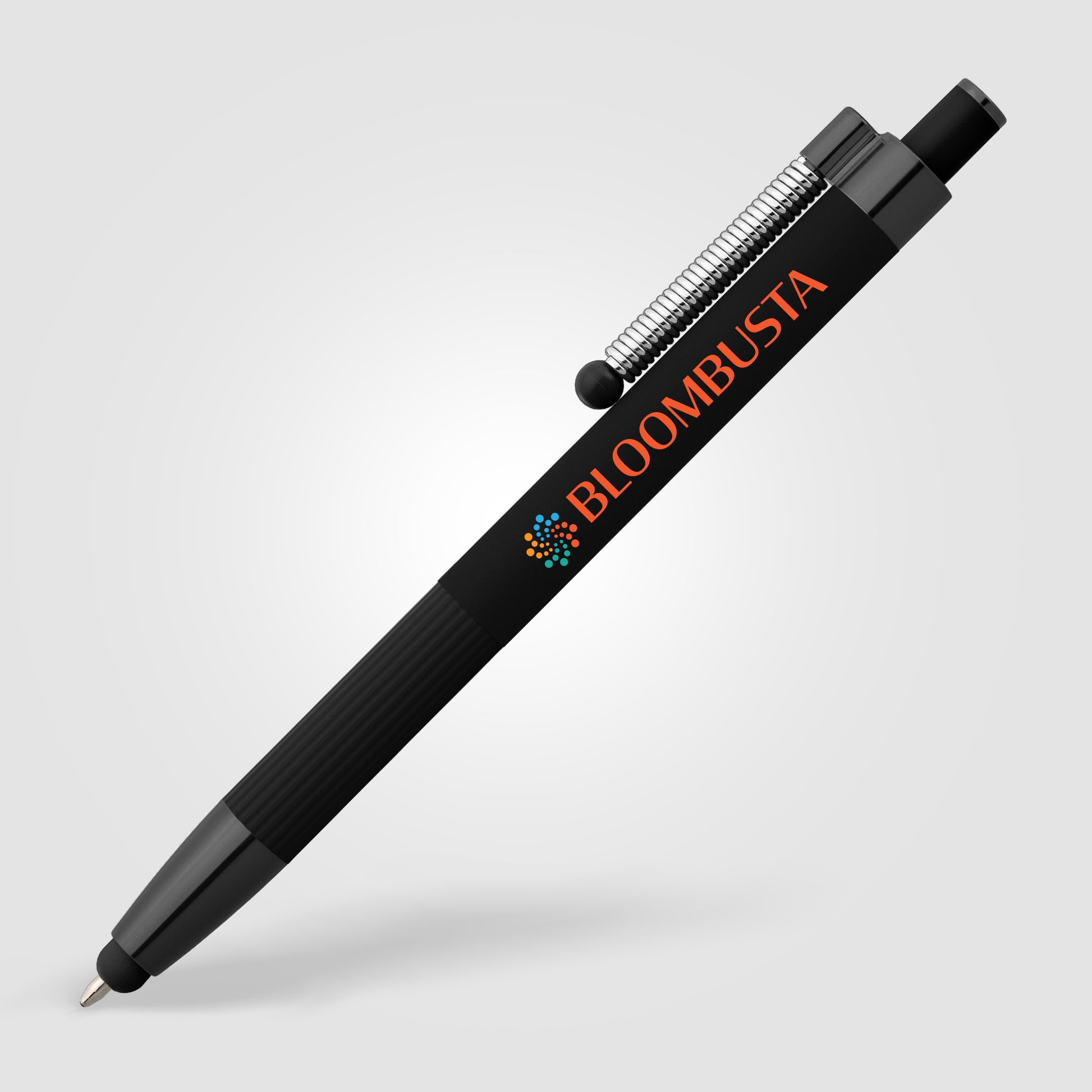 Lisbon Recycled Aluminum Monochrome Fidget Stylus Pen -ColorJet-2