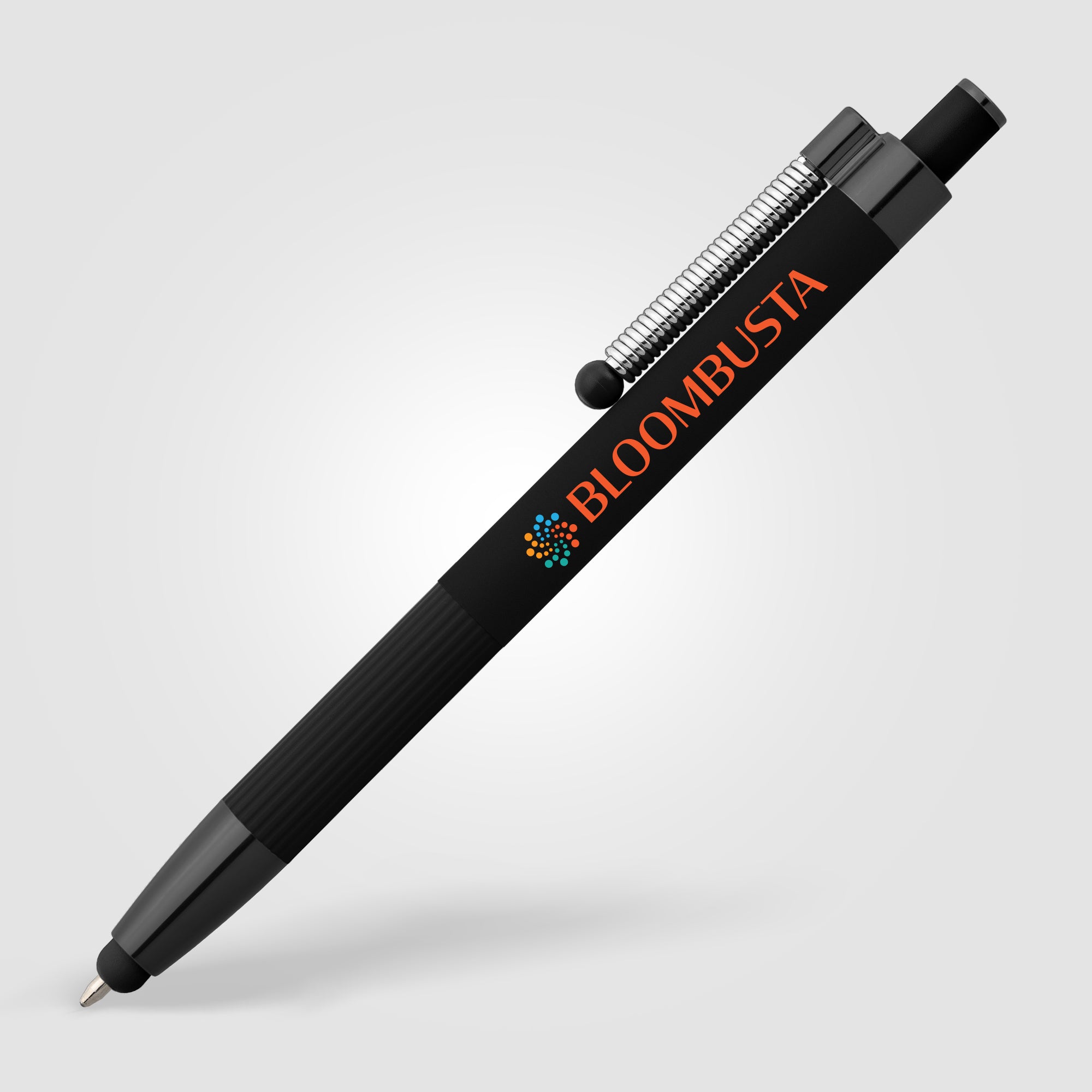 Lisbon Recycled Aluminum Monochrome Fidget Stylus Pen -ColorJet