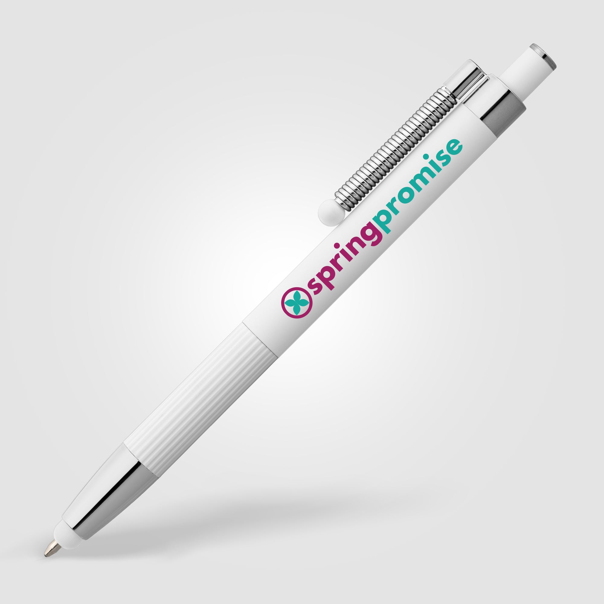 Lisbon Recycled Aluminum Monochrome Fidget Stylus Pen -ColorJet-zoom-6