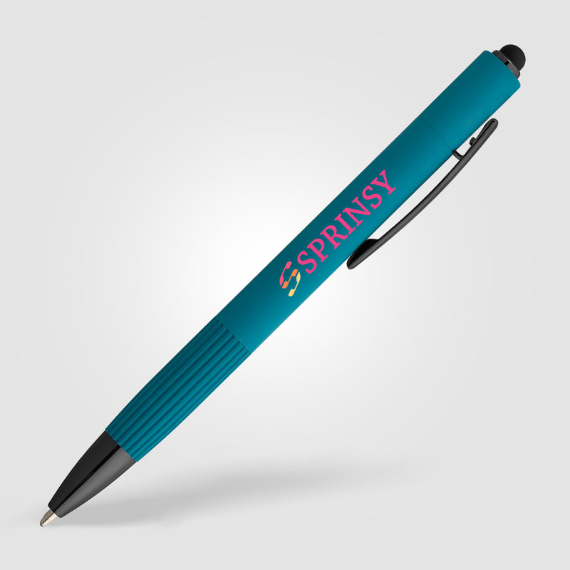 Saga Recycled Aluminum Bolt Action Stylus Pen -ColorJet-zoom-