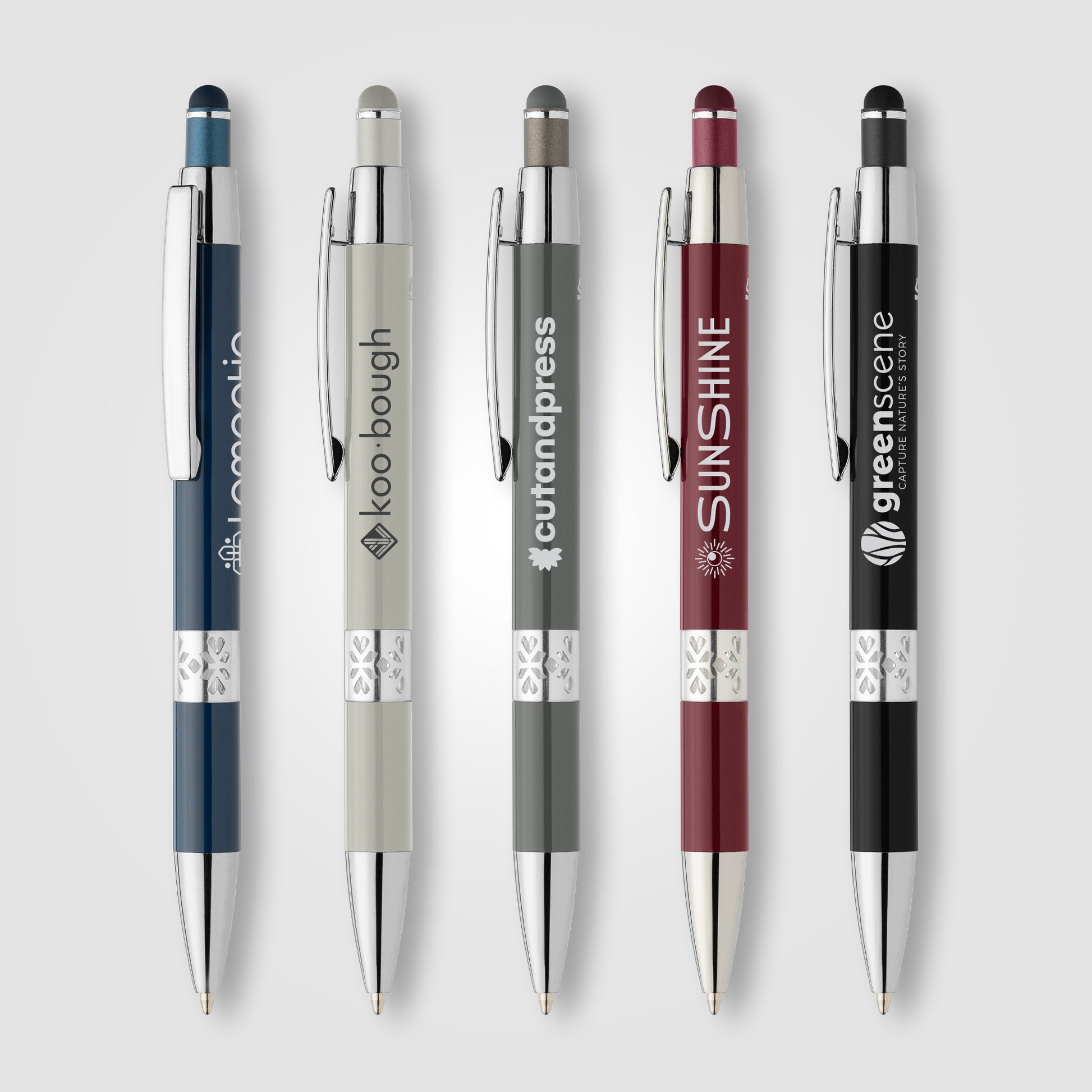 Adorn Recycled Aluminum Chrome Trim Stylus Pen-1
