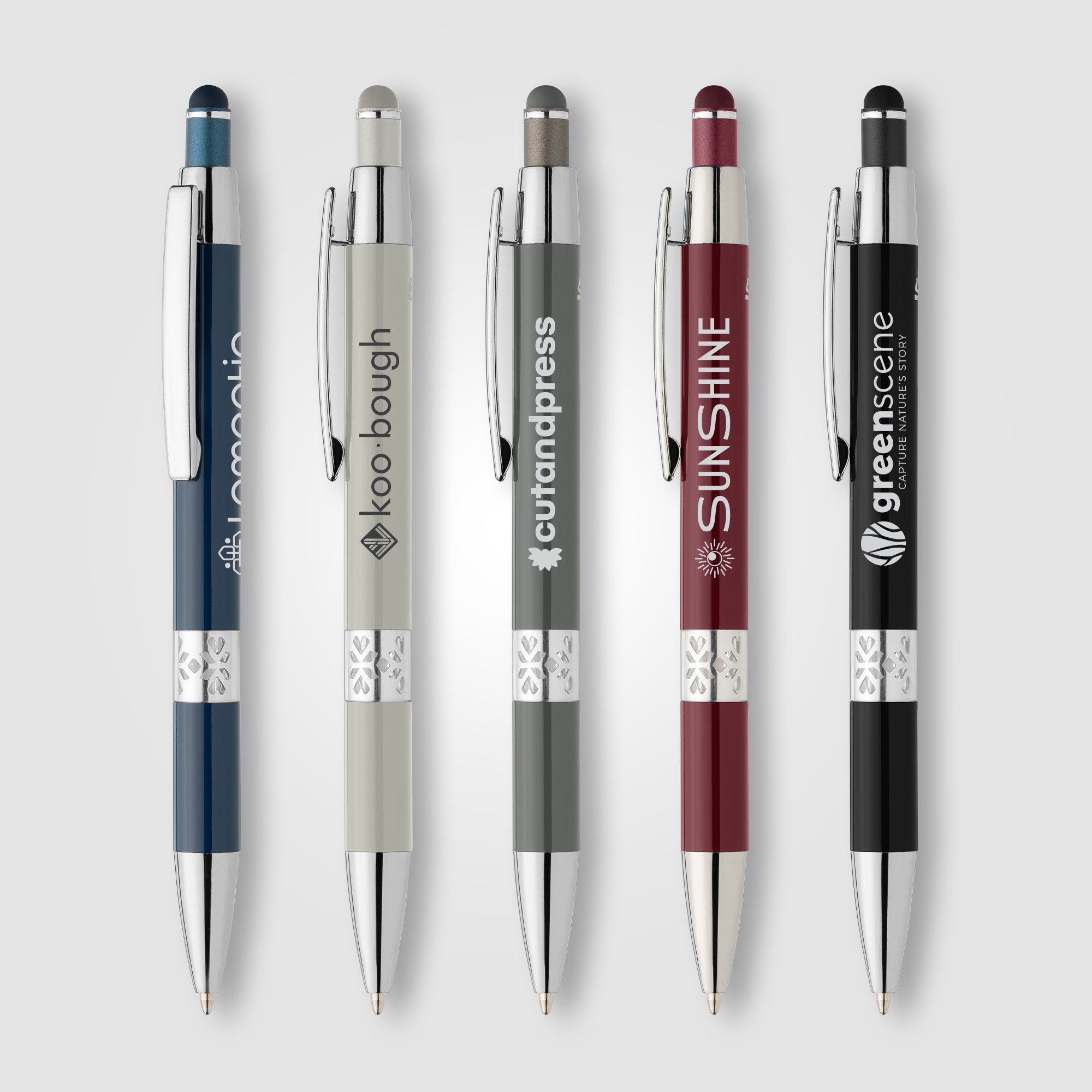 Adorn Recycled Aluminum Chrome Trim Stylus Pen-zoom-1