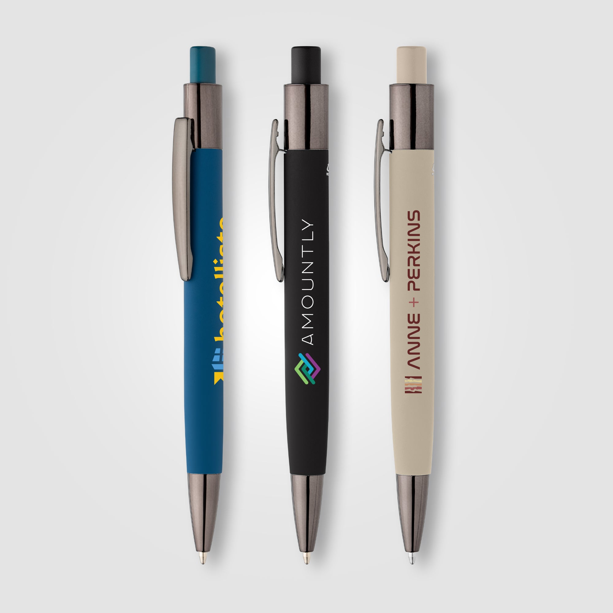 Malmö Recycled Aluminum Soft Touch Barrel Pen - ColorJet