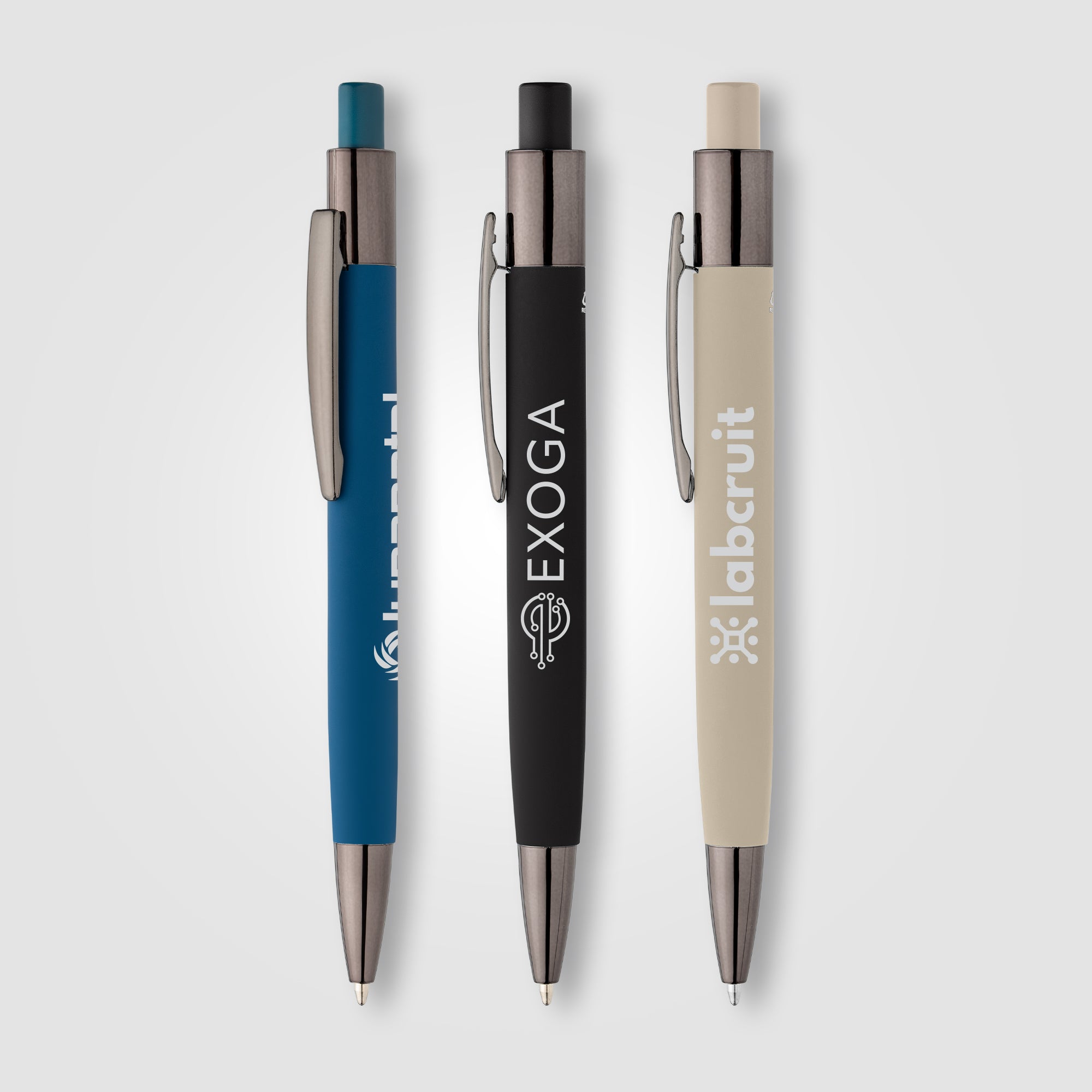 Malmö Recycled Aluminum Soft Touch Barrel Pen-zoom-1