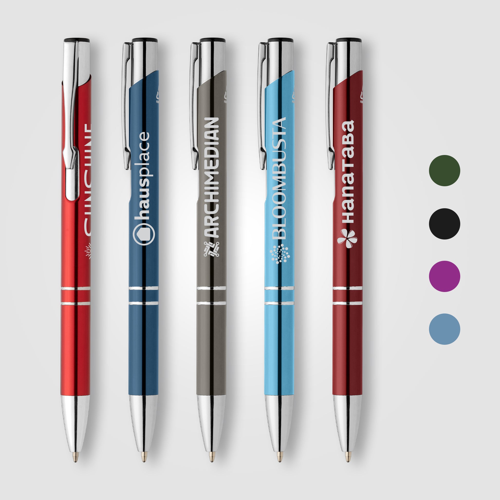 Tres-Chic Recycled Aluminum Metallic Chrome Trim Pen-1