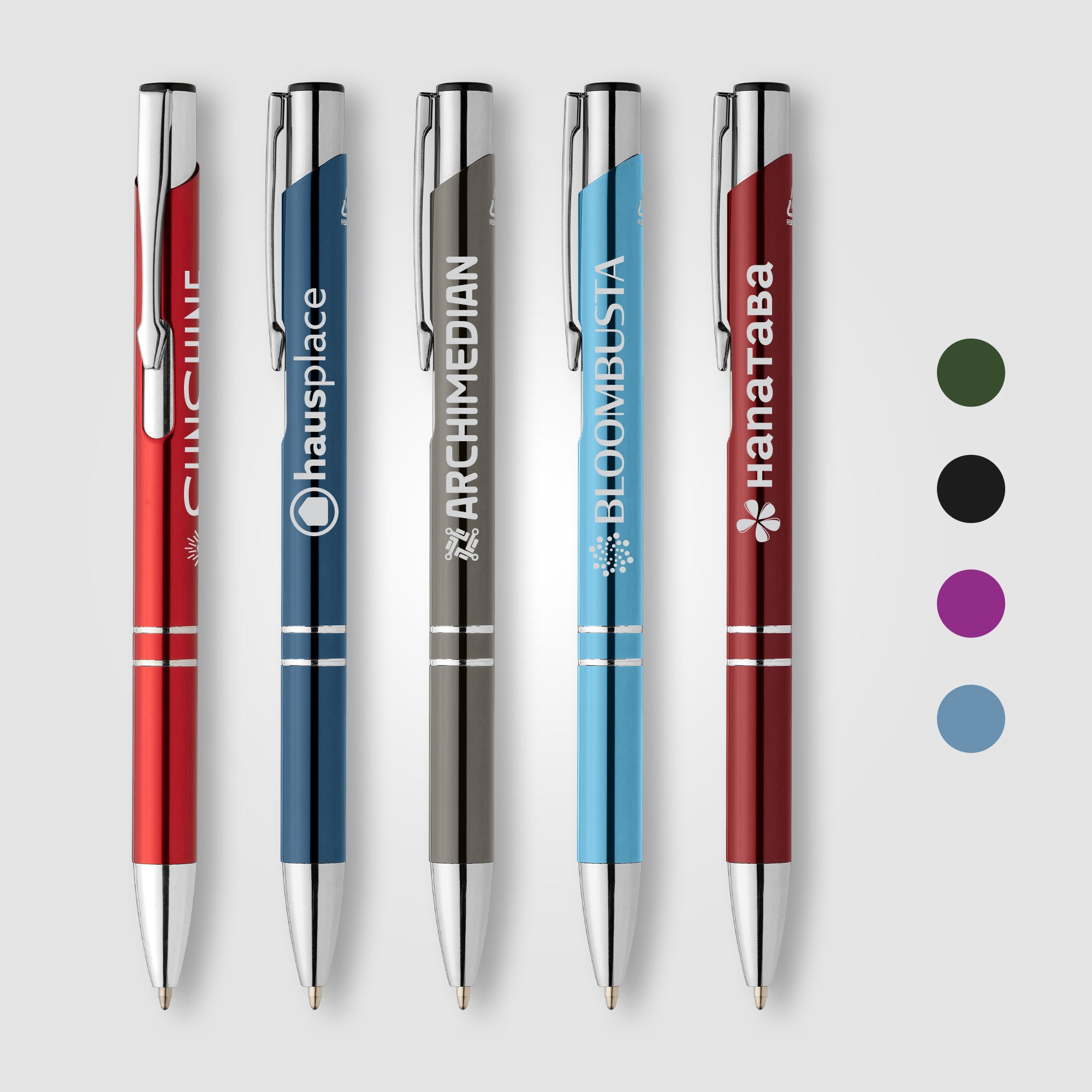 Tres-Chic Recycled Aluminum Metallic Chrome Trim Pen-zoom-1