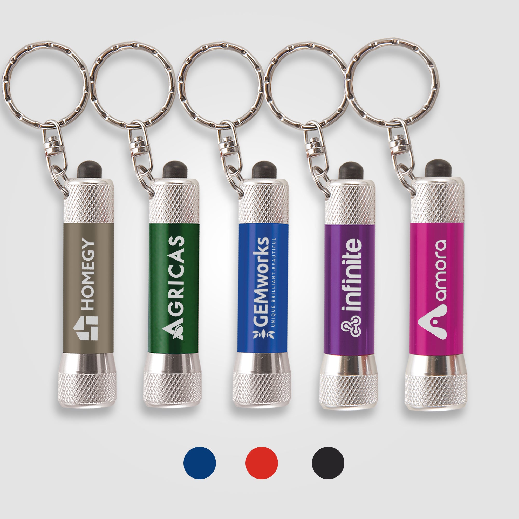 Chroma - Laser Engraved Metal LED Flashlight with Keyring-zoom-1