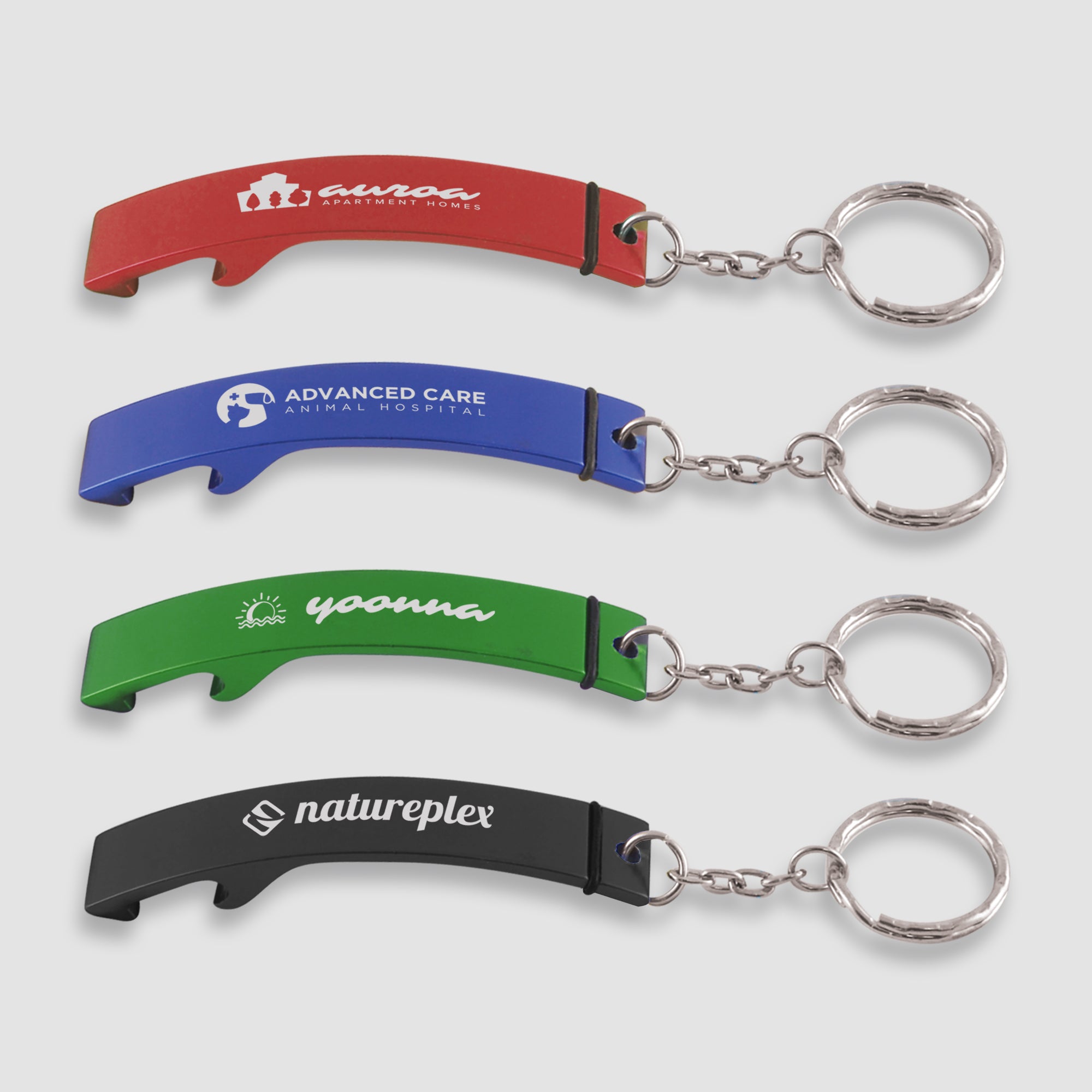 Pop-it - Laser Engraved Aluminum Bottle Opener w/ Keychain