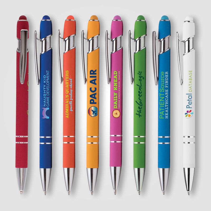 Ellipse Softy Brights w/Stylus - ColorJet - Full-Color Metal Pen-zoom-