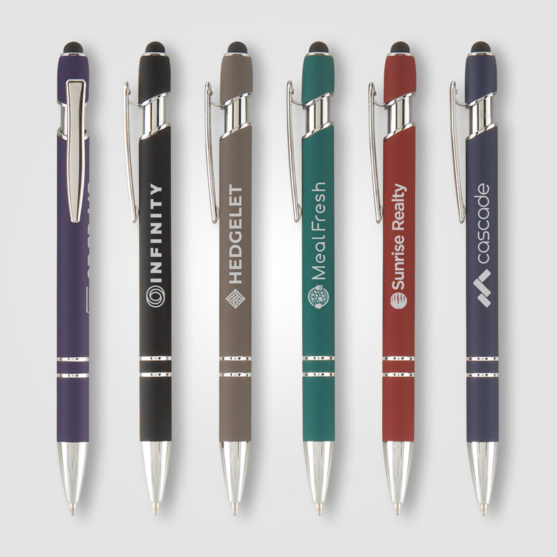 Ellipse Softy w/Stylus - Laser Engraved - Metal Pen-zoom-