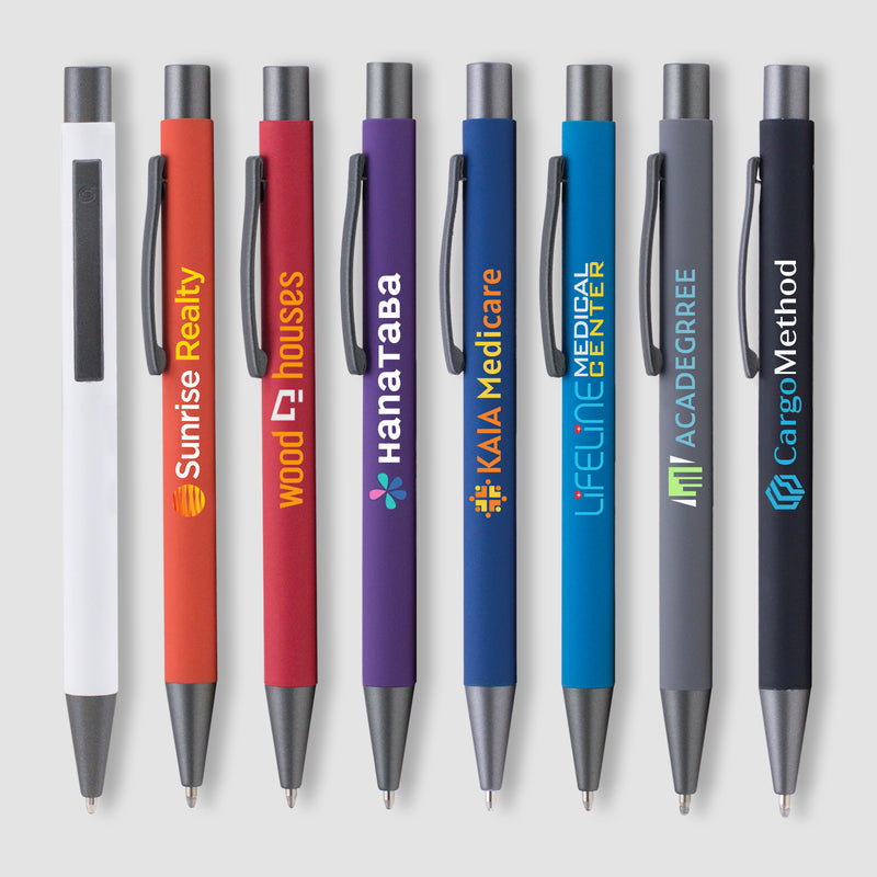 Bowie Softy w/Rubberized Finish - ColorJet - Full Color Metal Pen-zoom-