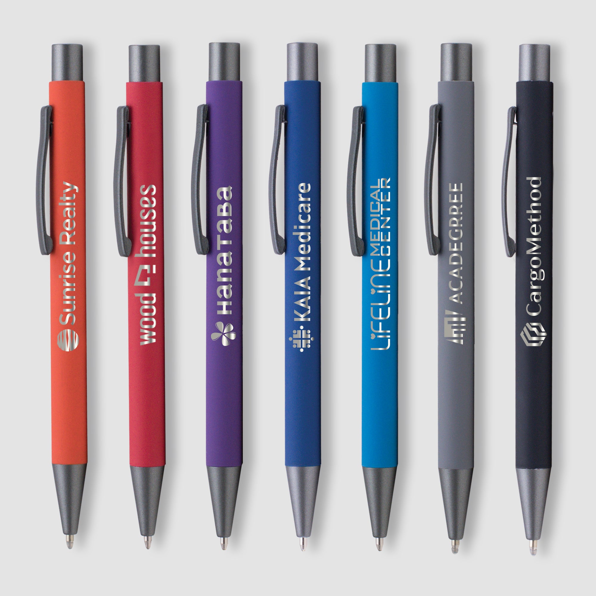 Bowie Softy - Laser Engraved - Metal Pen - Soft Rubberized Finish