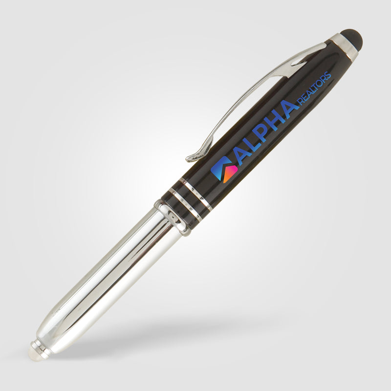 Vivano Duo w/LED Light & Stylus - ColorJet - Full-Color Metal Pen-zoom-