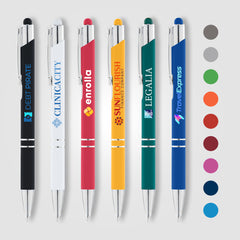 Image of the Tres-Chic Softy Pen w/ Stylus Top - ColorJet promotional product, SKU MGY-C.