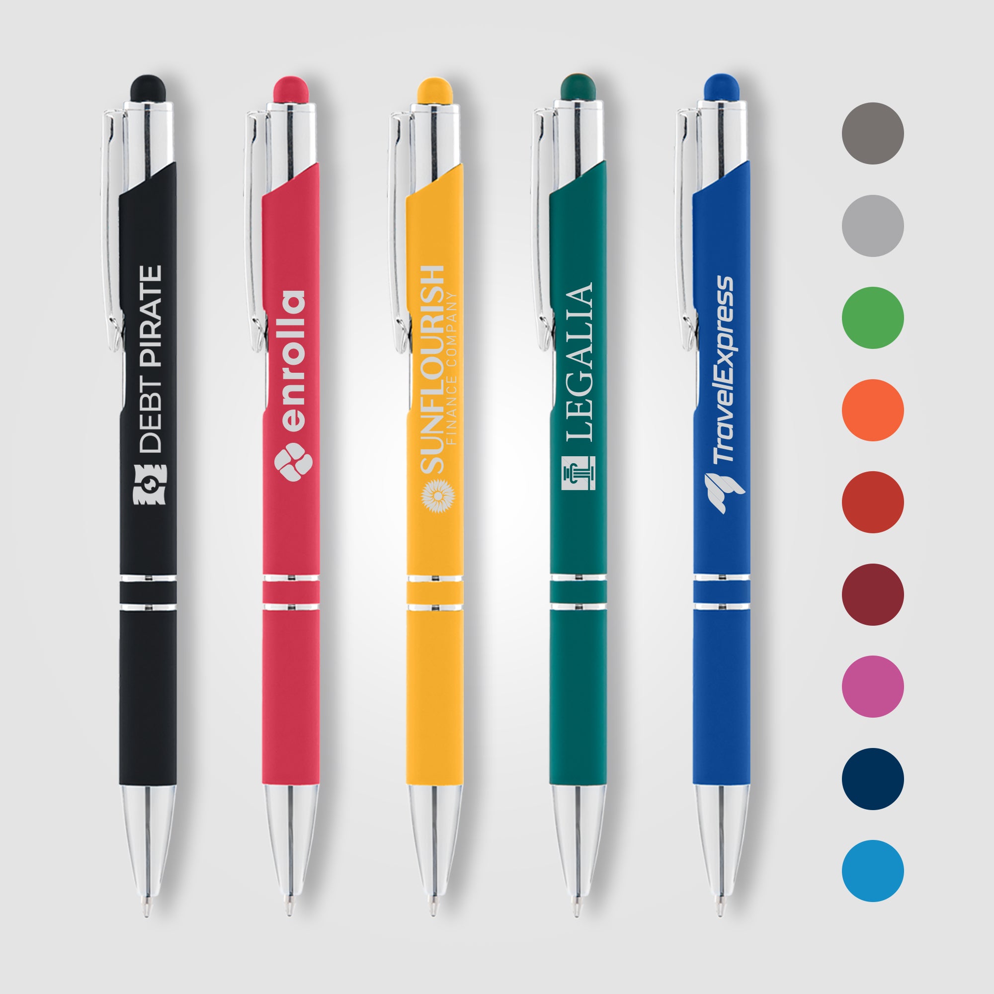 Tres-Chic Softy Pen w/ Stylus Top - Laser-zoom-1