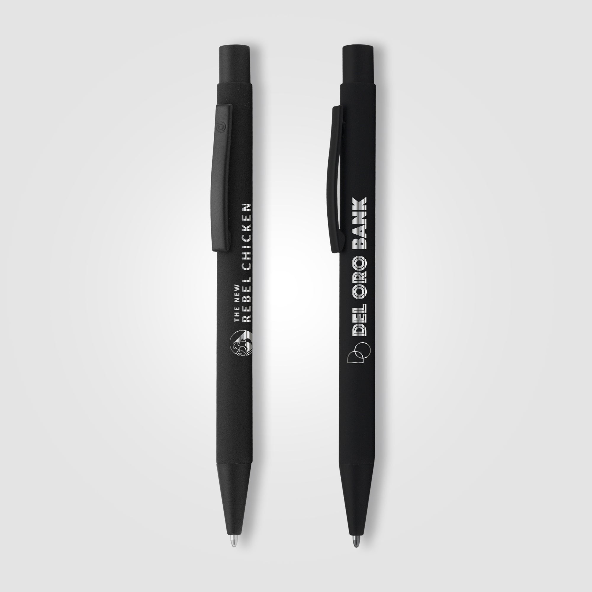 Image of the Bowie Black Softy - Laser Engraved - Metal Pen promotional product, SKU MJA.