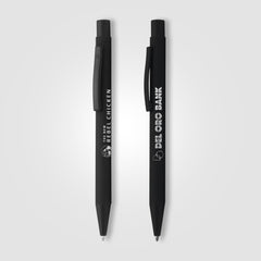 Image of the Bowie Black Softy - Laser Engraved - Metal Pen promotional product, SKU MJA.