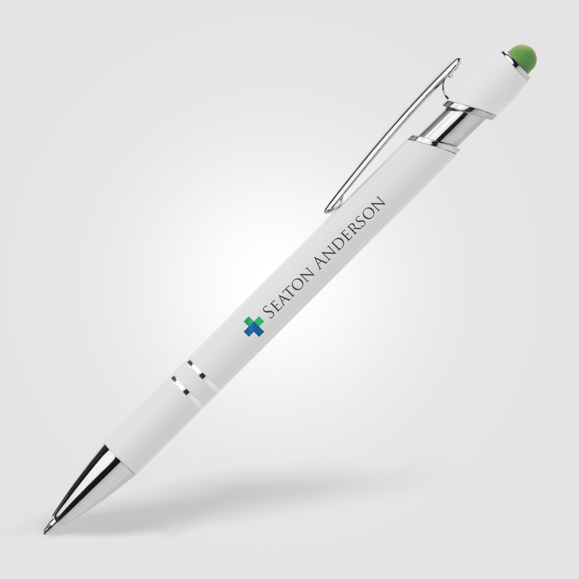 Ellipse Softy White Barrel Pen w/ Stylus - ColorJet-zoom-2