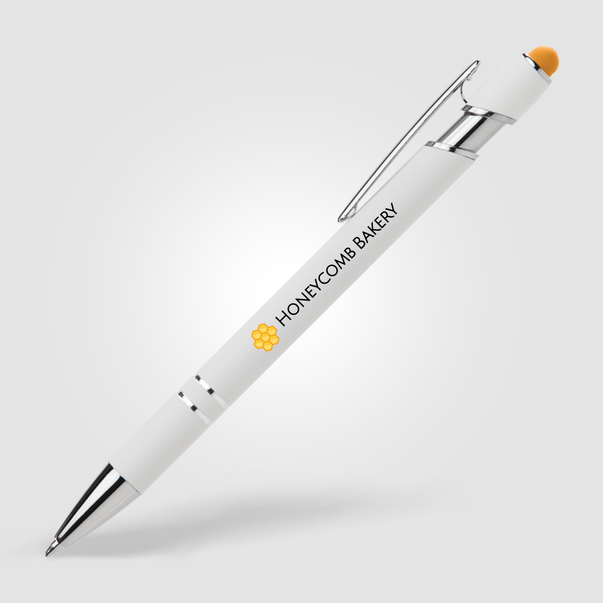 Ellipse Softy White Barrel Pen w/ Stylus - ColorJet-zoom-6