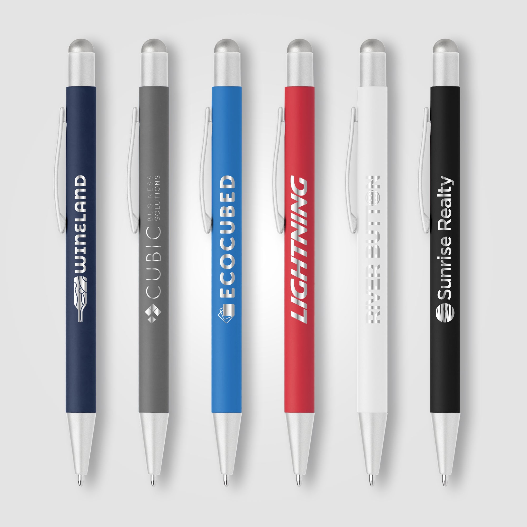 Bowie Softy Satin with Stylus - Laser Engraved Metal Pen-zoom-1
