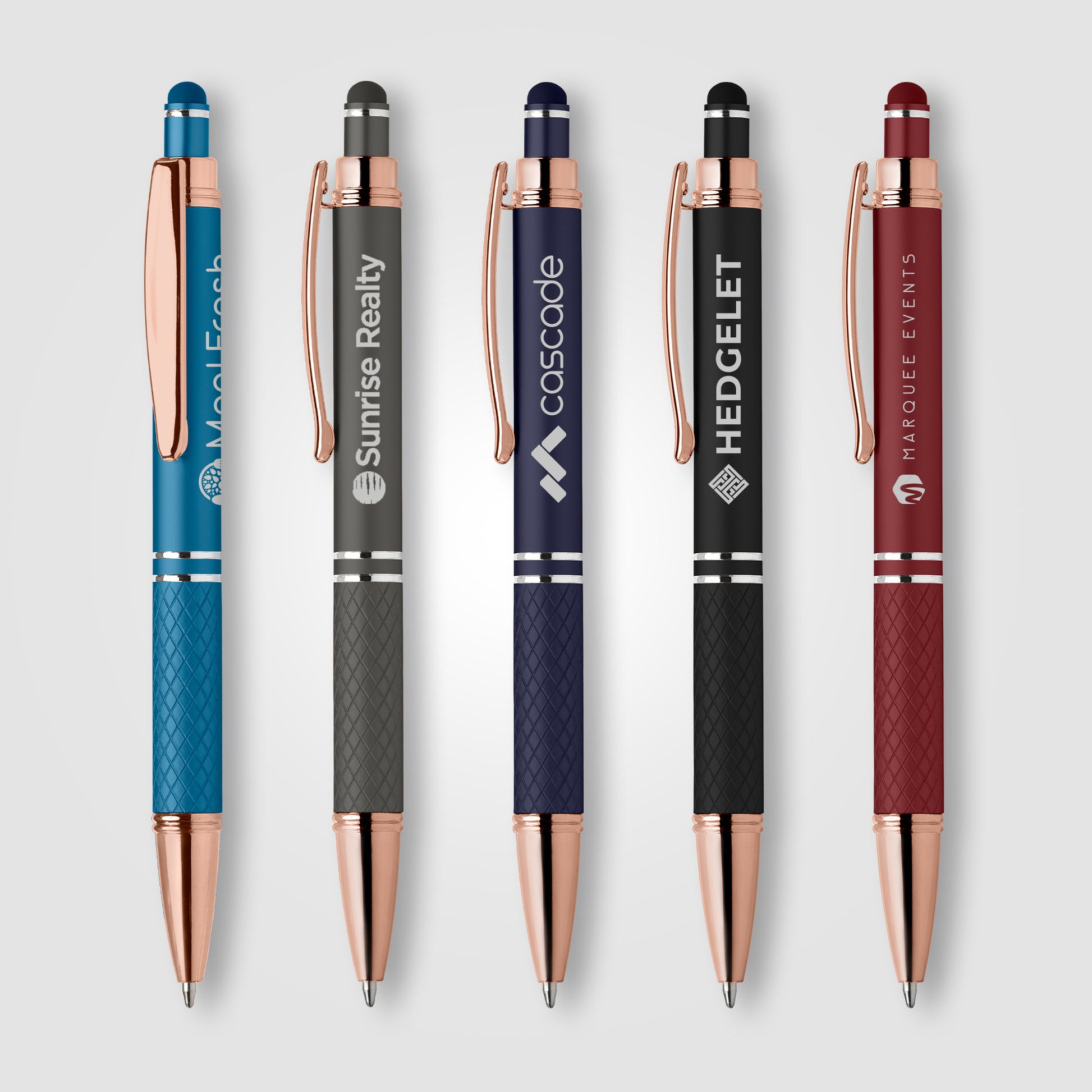 Phoenix Softy Rose Gold Classic Pen w/ Stylus - Laser-1