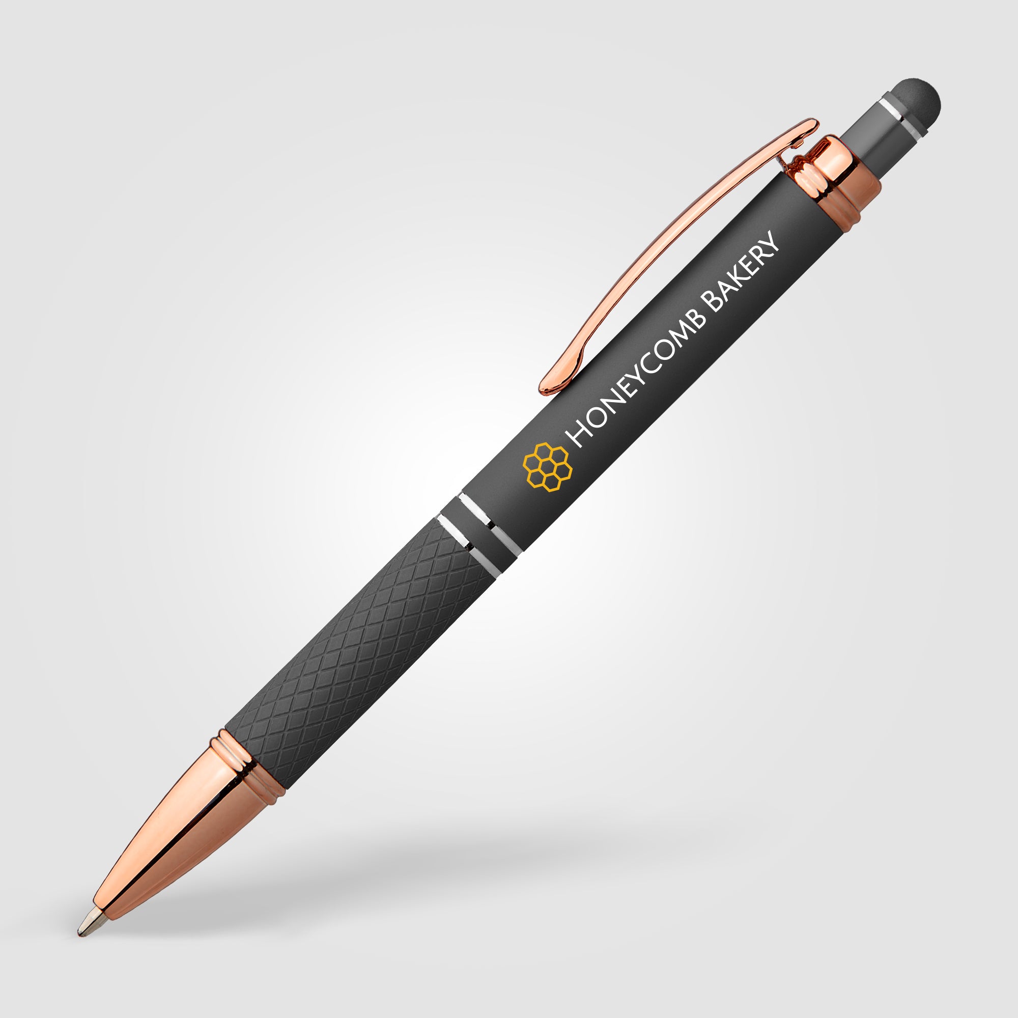 Phoenix Softy Rose Gold Metallic Pen w/ Stylus - ColorJet