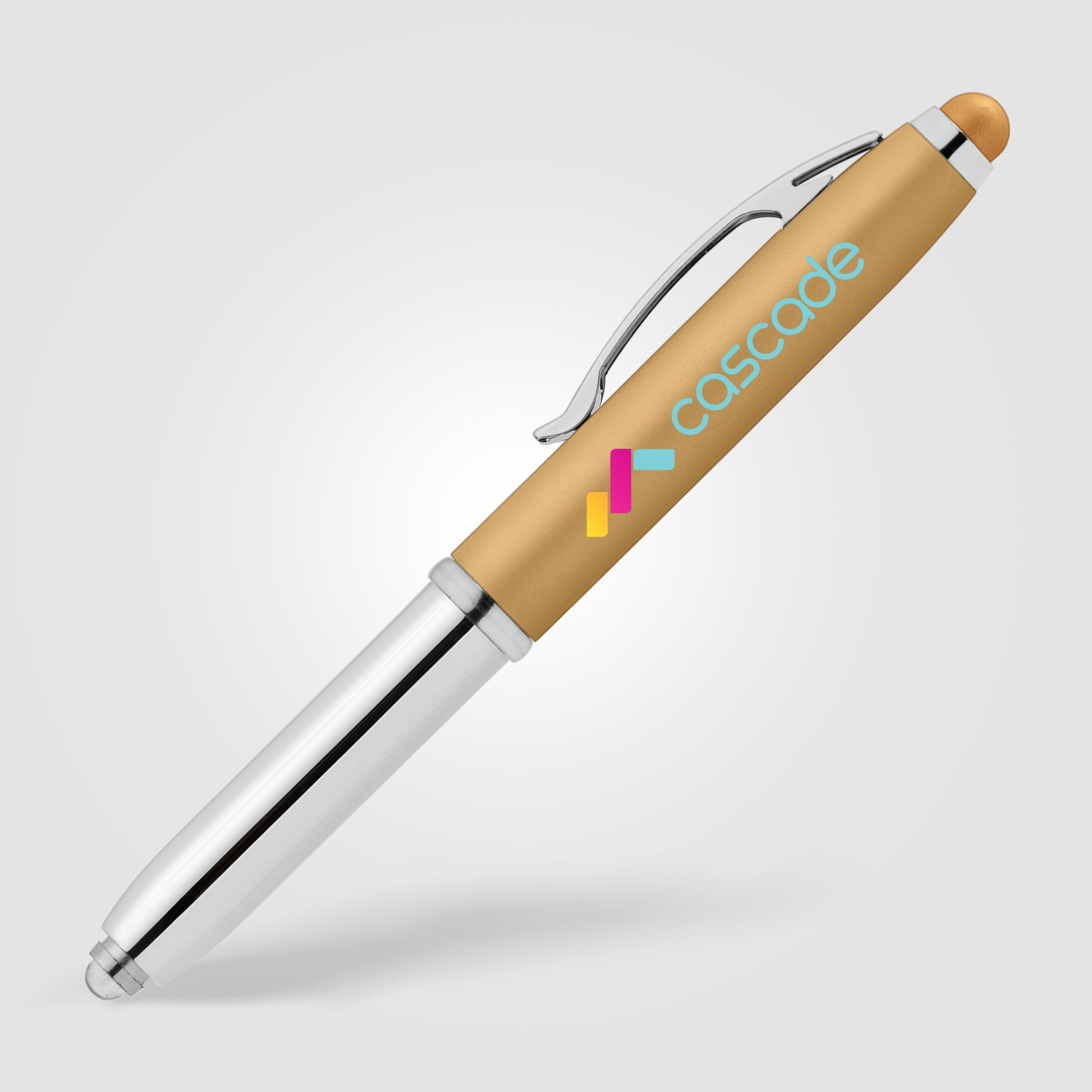Vivano Softy Metallic Pen w/ LED Light and Stylus - ColorJet-3