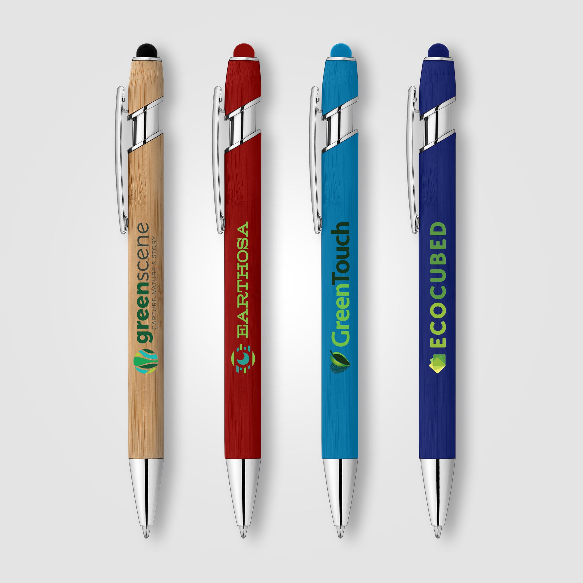 Image of the Ellipse Bamboo Stylus Pen - ColorJet promotional product, SKU MSZ-C.