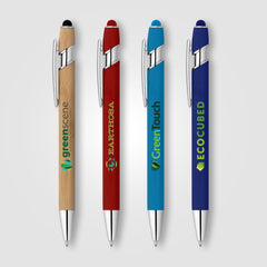 Image of the Ellipse Bamboo Stylus Pen - ColorJet promotional product, SKU MSZ-C.