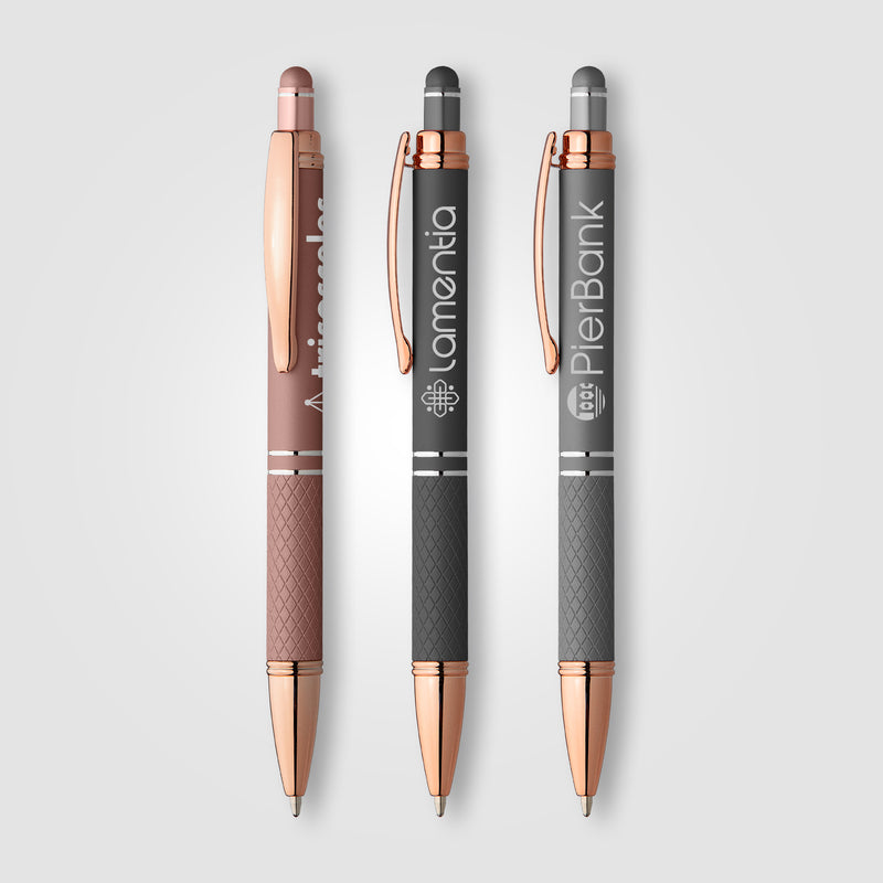 Phoenix Softy Rose Gold Gel Pen w/Stylus-zoom-