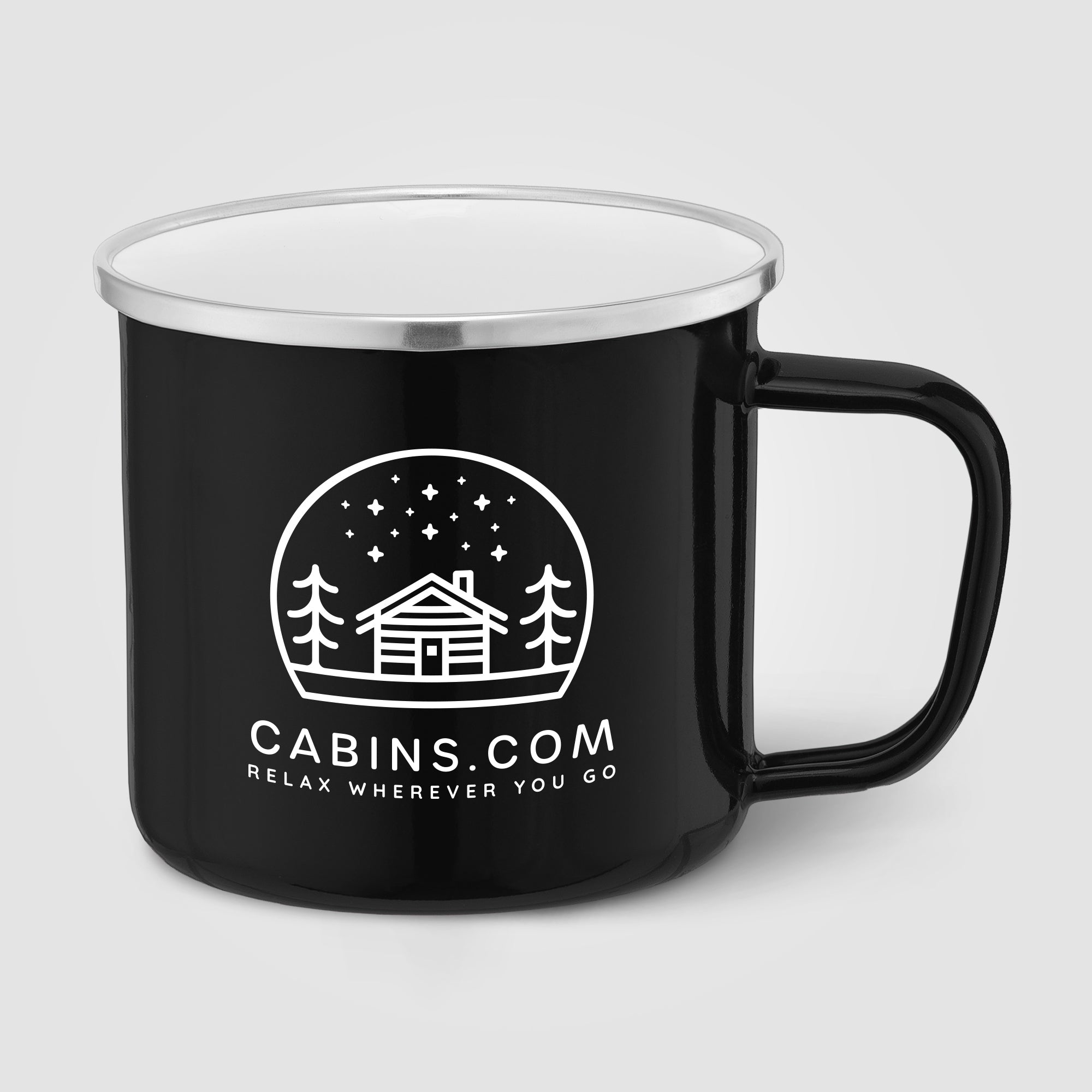 Wyoming - 13 oz. Enamel Campfire Mug with Stainless Steel Rim-zoom-2
