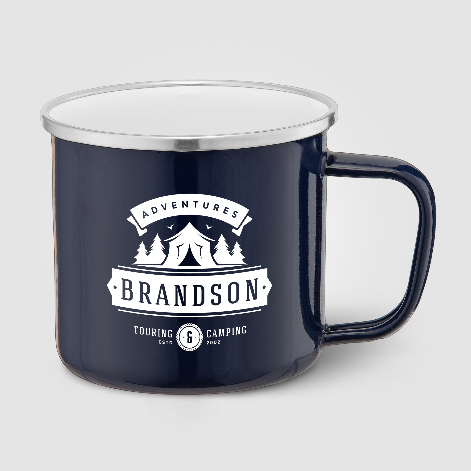Wyoming - 13 oz. Enamel Campfire Mug with Stainless Steel Rim-zoom-4