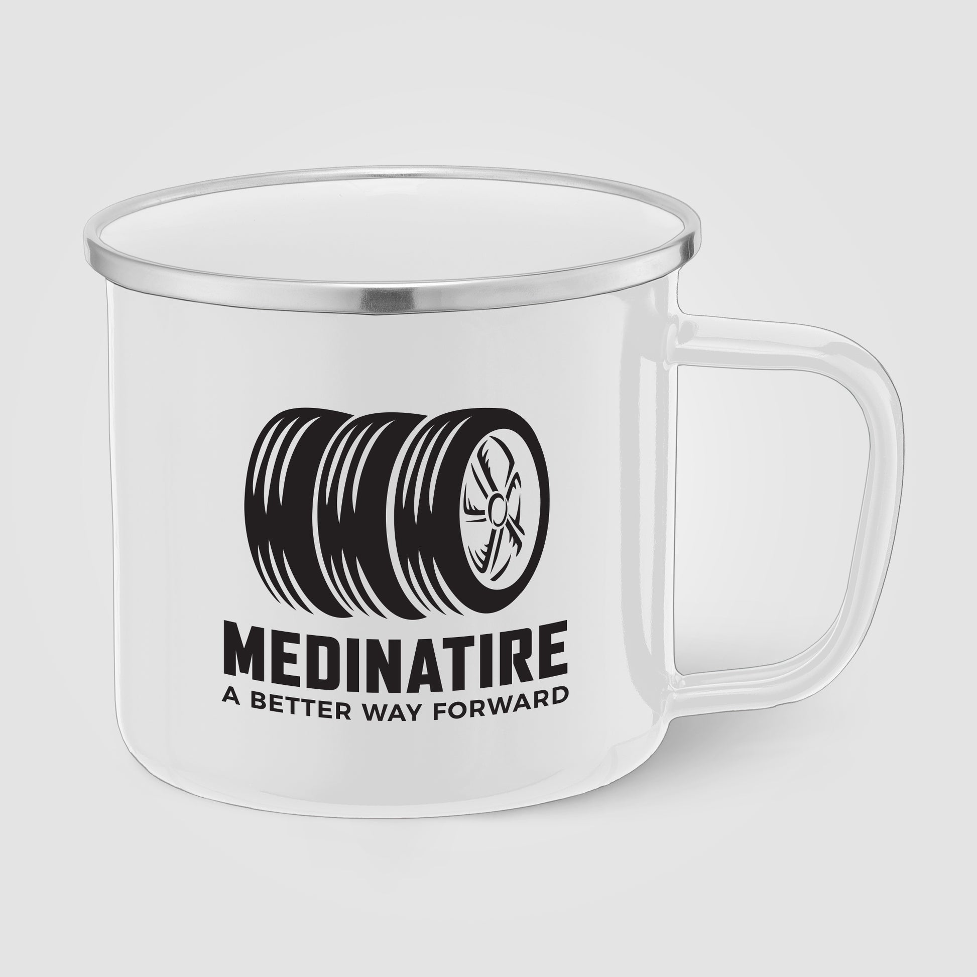 Wyoming - 13 oz. Enamel Campfire Mug with Stainless Steel Rim-3