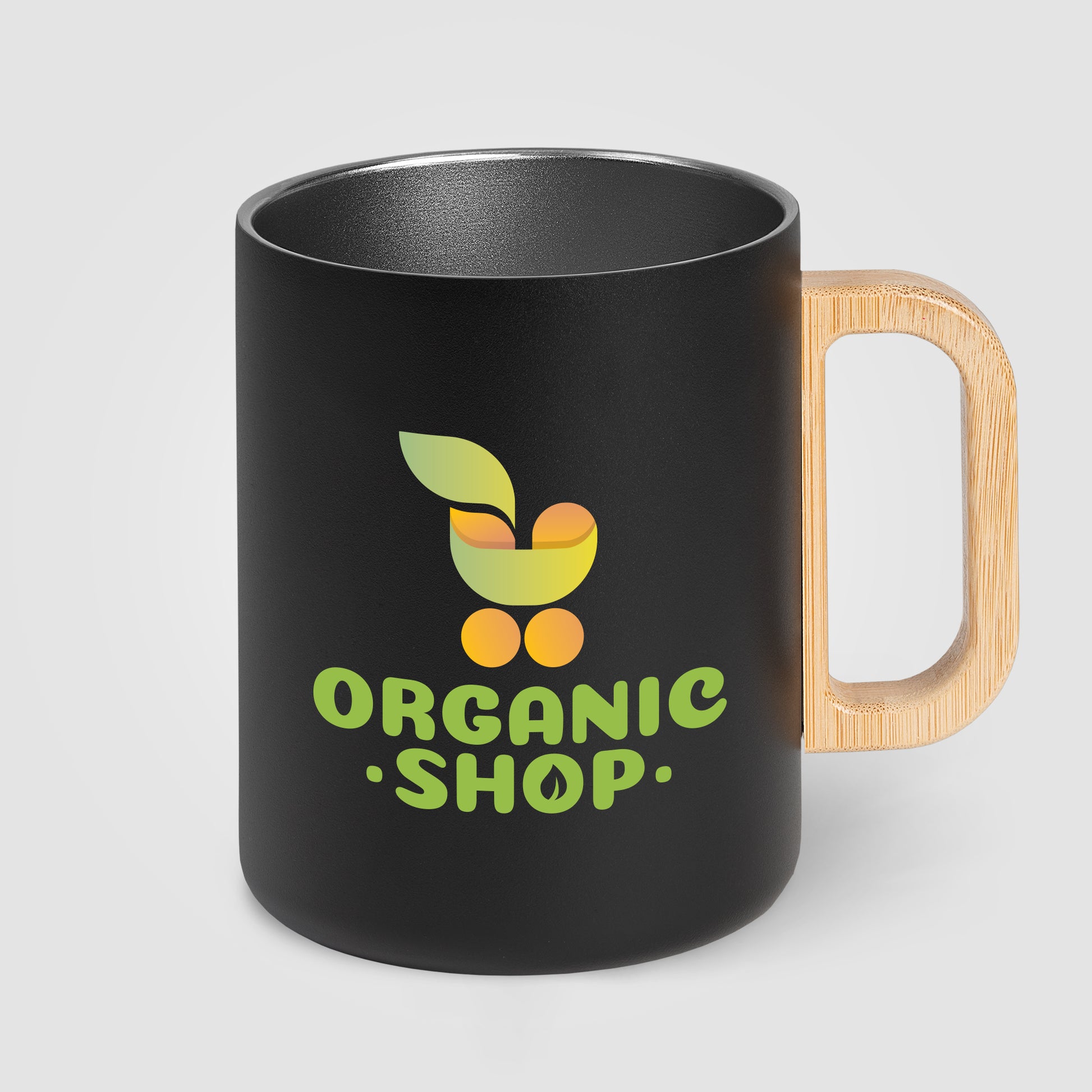 Vancouver - 18 oz. Stainless Steel Double Wall Mug with Bamboo Handle - Full-Color Inkjet-2