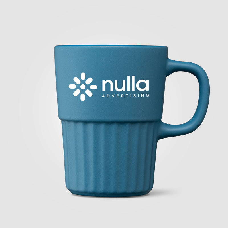 Majesty Ceramic Matte Finish Fluted Mug - 15oz-zoom-