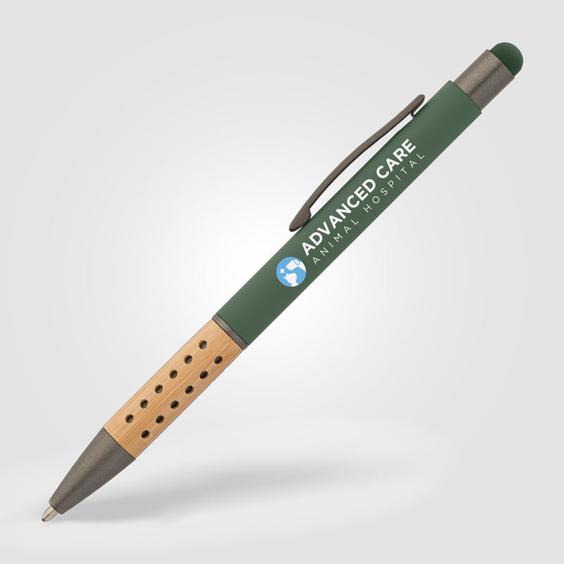 Bowie Bamboo Grip Stylus Pen - ColorJet-zoom-