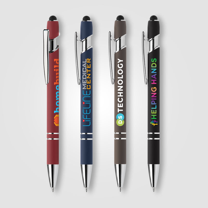 Ellipse Softy Recycled Aluminum Pen w/ Stylus + Anti-Fraud Ink - ColorJet-zoom-