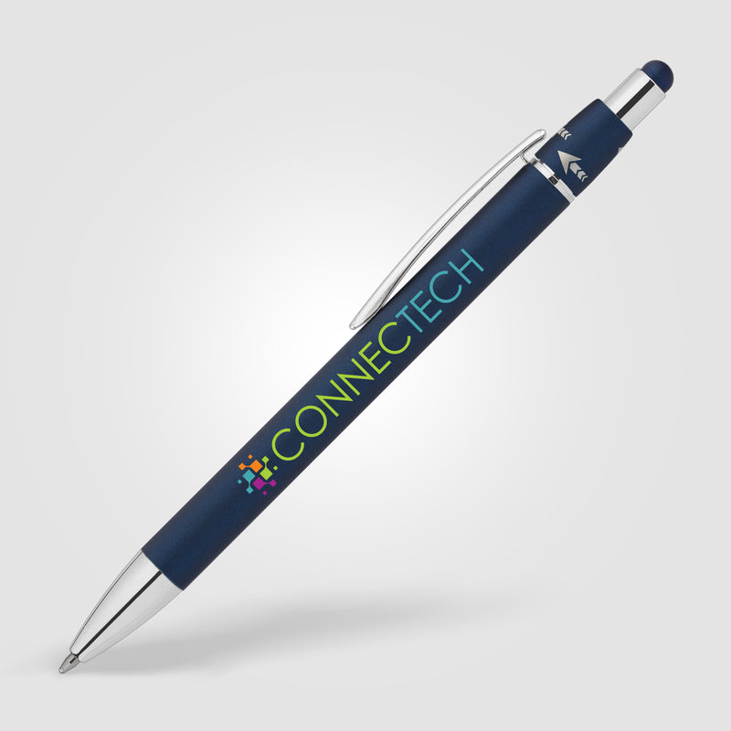 Orbit Spinner Chrome Metal Pen w/ Stylus - ColorJet-zoom-