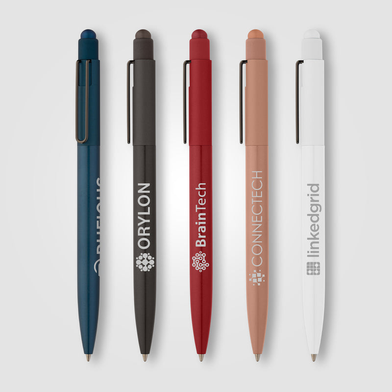 Evo Softy Recycled Aluminium Pen w/ Stylus - Laser-zoom-