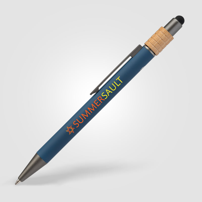 Reborn Spinner Recycled Aluminum Pen w/ Stylus - ColorJet-zoom-