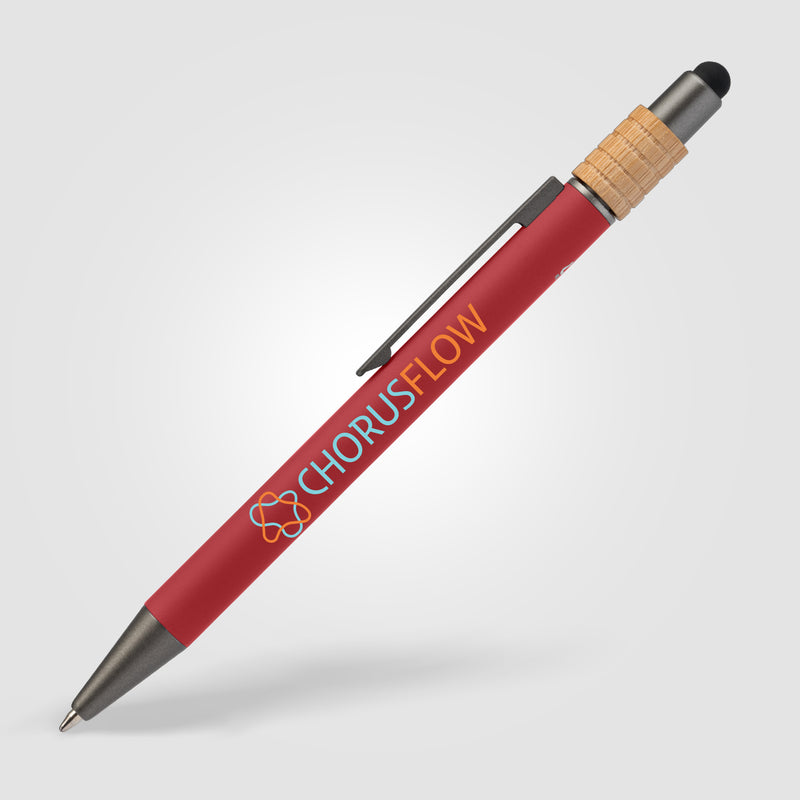 Reborn Spinner Recycled Aluminum Pen w/ Stylus - ColorJet-zoom-