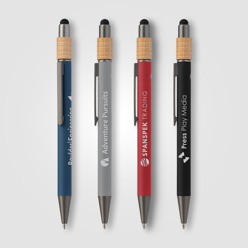 Reborn Spinner Recycled Aluminum Pen w/ Stylus-zoom-