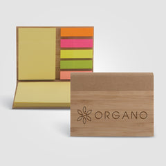 Image of the Bamboo Sticky Note Pad promotional product, SKU NAM.