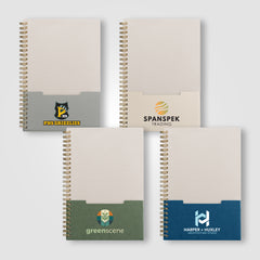 Image of the Lino FSC Paper Spiral Binding Vertical Pocket Notebook - A5 - ColorJet promotional product, SKU NCF-C.